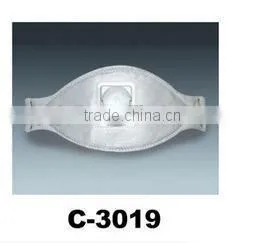 White Respirator Mask With Breath Valve thumbnail-1