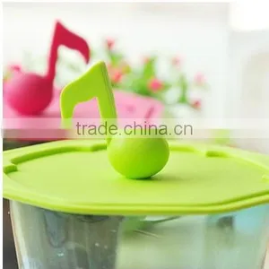 Creative Music Operator Silicone Watertight Cup Mug Lid Cover thumbnail-1