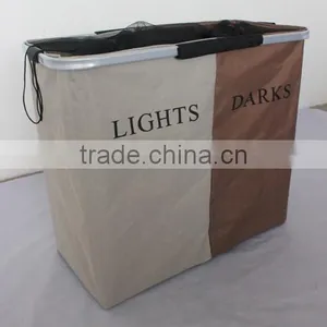 Home and Hotel Usage Double Laundry Sorter /2 Fashionable Light and Dark Basket for Laundry thumbnail-2