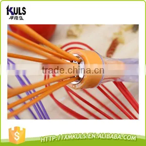 Colorful FDA/LFGB Food Grade Silicone Kitchen Whisk Tools Egg Beater thumbnail-3