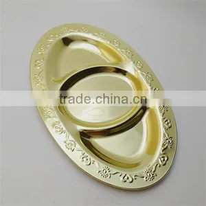 Custom Logo Metal Serving Trays Wholesale Stainless Steel Cooking Plate thumbnail-3