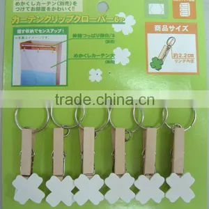 Small Craft Wood Cloth Peg With Iron Ring Factory thumbnail-5