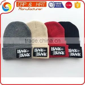 Top Quality Label Patch Beanies Winter Ski Kintted Cap thumbnail-1