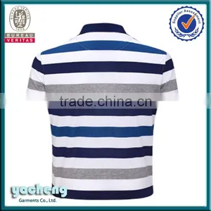 Fashion Summer Stripe Polo T-shirt Embroidery Men Cotton Polo T-shirt High Quality T-shirt thumbnail-2