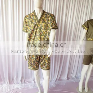 Luxury Fashion Floral V-Neck Pajamas Spa Shower Homewear 2 Piece Set Comfortable Autumn/Summer Satin Women Pajamas Set thumbnail-3