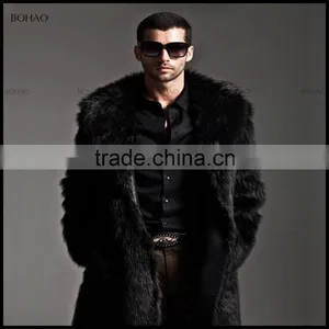 Gas Field Models Handsome Super Warm Imitative Fox Fur Man Long Wind Faux Fur Coat thumbnail-2