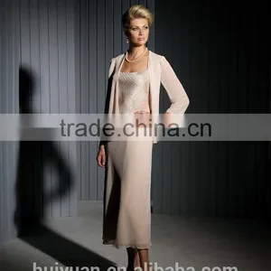New Designer Long Sleeve Formal Mother of the Bride Chiffon Pant Suits thumbnail-3