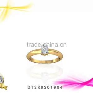 Beautiful CZ Pear Cut Stud Gold Plated Ring thumbnail-1