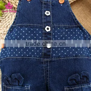 Fashionable Baby Denim Short Pants Buttons Carton Animal Kids Strap Jeans Pants thumbnail-2