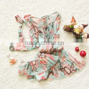 S31348W Wholesale Beautiful Printed Kids Swimwear for Girls thumbnail-1