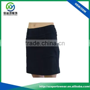 Simple Design Black Women Golf Short Skirt , Slim Fit Popular Golf Dress thumbnail-1