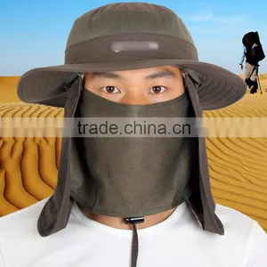 360 Degree Sunscreen Sun Hat Male Anti-UV Outdoor Hat Big Along the Quick Fisherman Hat Male Sun Hat Fishing Hat thumbnail-1