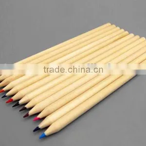 High Quality 12 Colors Colored Raw Wood Pencil With Box Package thumbnail-1