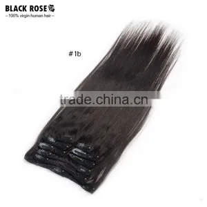 8A Wet and Wavy Virign Brazilian Hair African American Clip in Human Hair Extension thumbnail-2