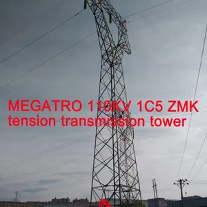 MEGATRO 110KV 1C5 ZMK Tension Transmission Tower thumbnail-1