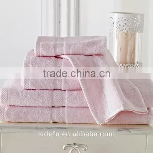 Cheap Wholesale Superior Durability Hotel Towel Set Dobby Dyed Towel thumbnail-1