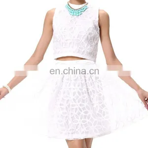 Custom Women Suits White Lace Fashion Trend Women Skirt Suits thumbnail-1