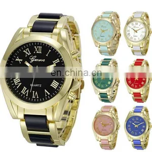 Fashion Men Women Geneva Roman Watch Lady Leather Band Analog Quartz Wrist Watches thumbnail-1