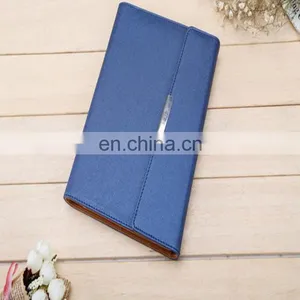 Factory Cheap Price Custom Wallet Shape Design Leather Pocketbook/notebook Printing With Pen thumbnail-3
