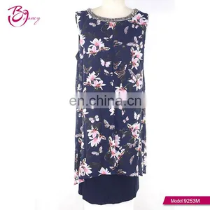 2017 New Woman Clothing European Style Sleeveless Embroidered Neck Blouse For Middle Age Woman thumbnail-1