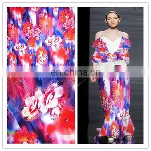 Flower Digital Printed Polyester Fabric thumbnail-1
