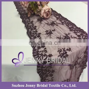 TR007 Black Lace Table Runner Hand Embroidered Table Runner Fancy Table Runners thumbnail-4