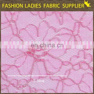 Soild Color Nice Flower High End Ladies Garment Nylon/cotton Lace Fabric thumbnail-2