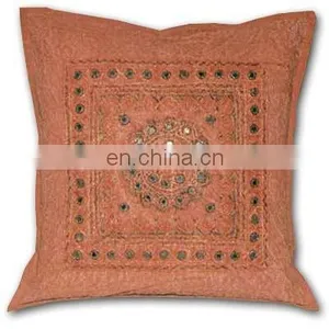 Silk Cushion Cover,Sari Patchwork Cushion Cover thumbnail-2