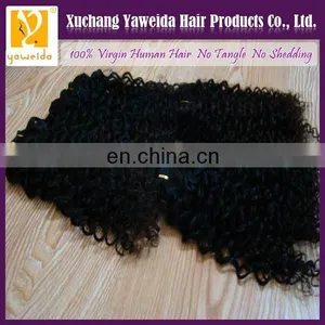 2014 Fashion Style Kinky Curl Hair Extension 100% Virgin Raw Unprocesse Virgin Indian Hair Weaving thumbnail-2