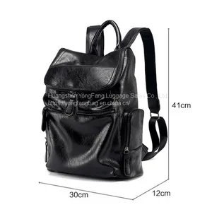 New Leather Casual Backpack Computer Bag thumbnail-5