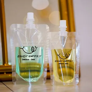 Disposable Transparent Chinese Medicine Liquid Packaging Bag Milk Tea Juice Drink Yogurt Suction Nozzle Bag Frosted Self-suction thumbnail-4