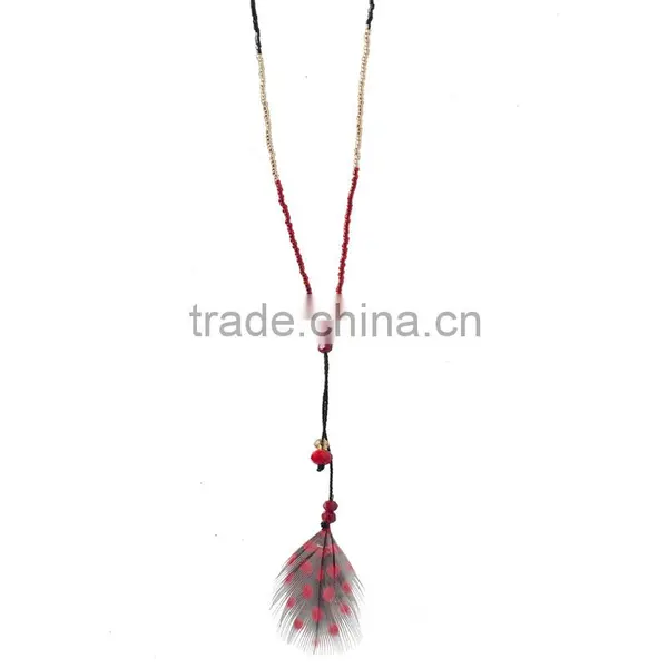 2016 Hot Wholesale Beaded Tassel Necklace, Small Beads Necklace photo-6
