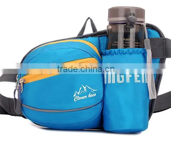 Hiking Waist Pack, Outdoor Water Resistant Waist Bag With Water Bottle (Not Included) Holder, Running Belt Bag Pouch Fanny Pack photo-3