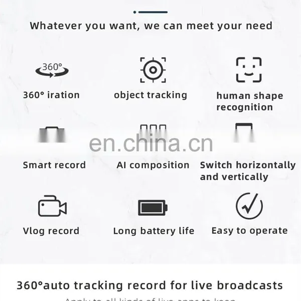 Best Quality Smart Selfie Stick Auto-Face Tracking Moving Tripod Gimbal 360 Rotation Face Robot Shooting Stand for Phone Tablet photo-5