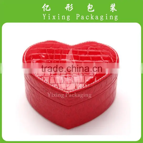 Luxury Heart Shape Leather Jewelry Packaging Box photo-2