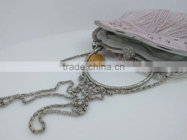 High Quality Beaded With Metal Frame Luxury Evening Party Clutch Bag With Chain Wedding Evening Party Clutch Bag Purse photo-3