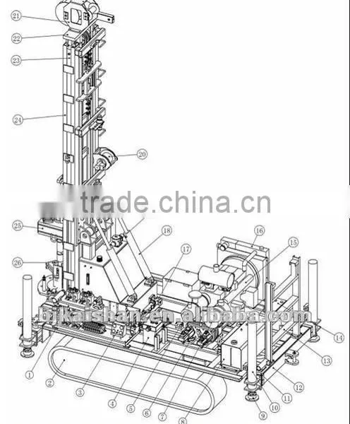 Kaishan KW30 Water Well Drill Rig Drill Depth 300m Water Well Drilling Rig photo-2