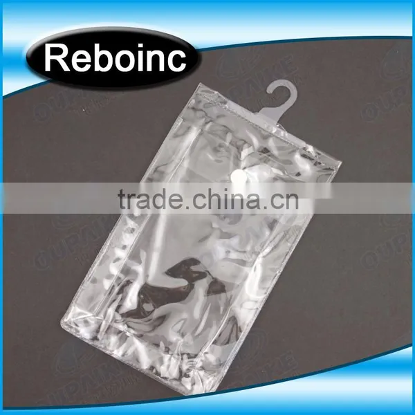 PVC Packaging Bags Hanger Hole/bottom Opened PVC Bags With Colorful Print Quality Choice