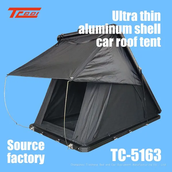 Hard Shell Car Rooftop Tent Thin Roof Top Tent Hardshell Suitable ForJeep SUV Truck Van,Camping Car Roof for 2-3 Person