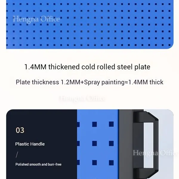 Versatile Mobile Or Fixed Metal Tool Pegboard Station | With Lockable Casters For Home Garage Use photo-5