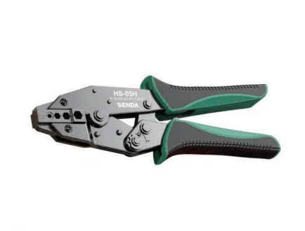 HS-05H Ratchet Coaxial RF Cable Terminal Crimping Plier,9Inch BNC/RF Coax Connector Crimper