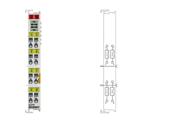 BECKHOFF EL2794 EtherCAT 4 Channel Solid State Relay Output Module 2A MOSFET Digital Output Terminal photo-2