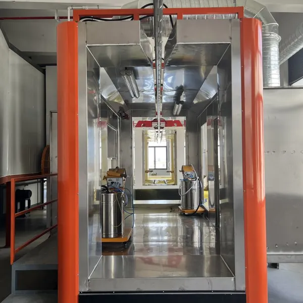 SS304 Manual Powder Spraying Booth Low Space Occupancy Stainless Steel Manual Powder Coating Booth photo-2