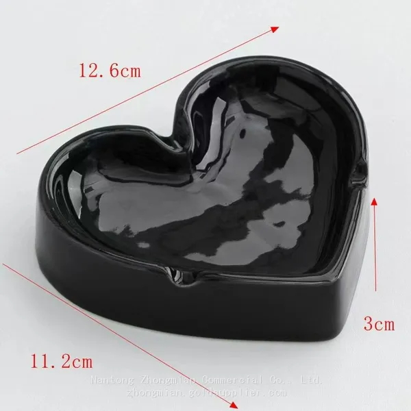 Wholesale Custom Ceramic Ashtray in Different Shapes, Colour and OEM LOGO photo-4