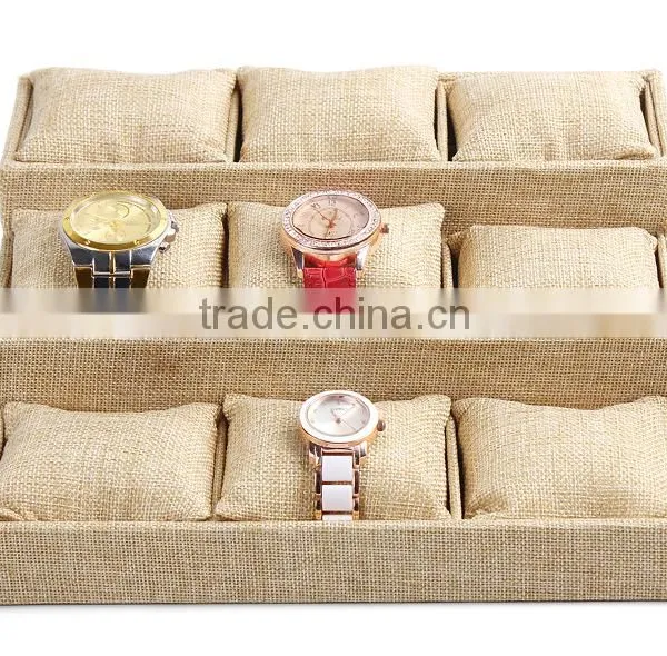 A264 ANPHY 9 Pillows Jewelry Box 3 Steps Linen Bracelet Watch Display Base photo-3