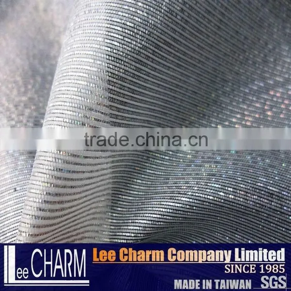Polyester Metallic Nylon Blend Fabric Shining Surface photo-2