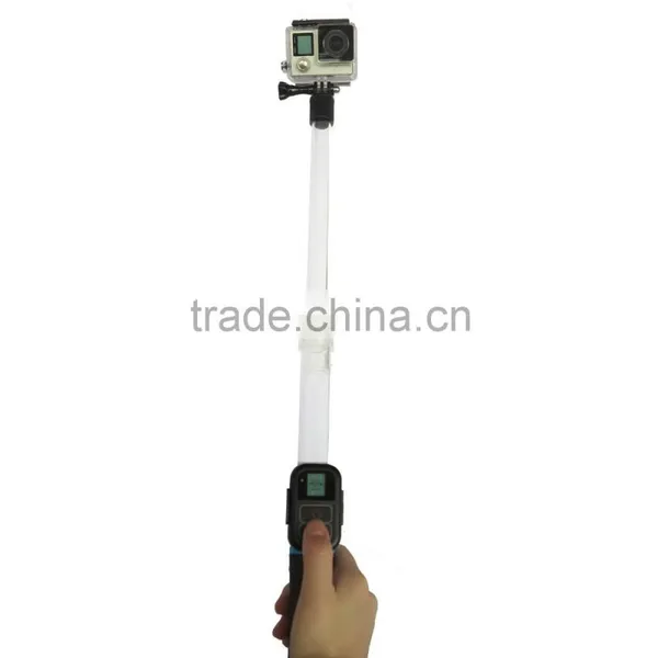 2016 HOT Sale GoPro Transparent Telescopic Pole Monopod Selfie With WIFI Remore Holder photo-2