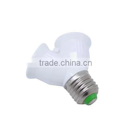 Fireproof E27 to 2 E27 Lamp Holder Converter Socket Led Light Bulb Base Type E27 to 2E27 Splitter Adapter For Led Lamp photo-2