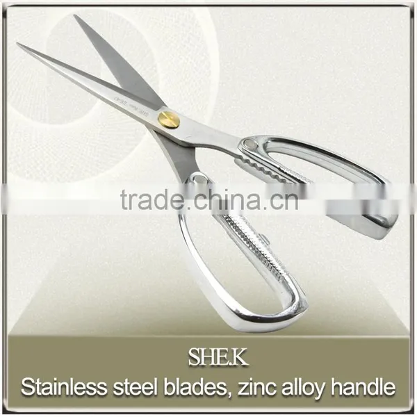 2015 new design high elegant zinc alloy handle stainless steel scissors