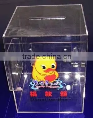 GH-RJ021High Transparent Acrylic Donation Boxes,acrylic Square Box photo-3